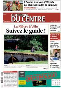 Portada de Le Journal du Centre (Francia)