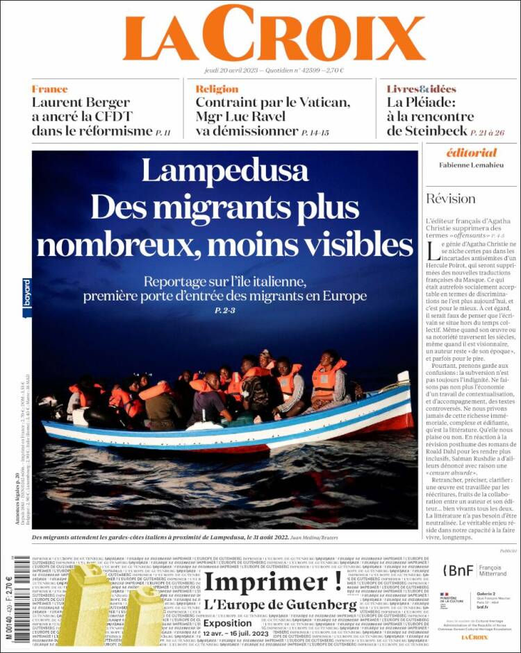 Portada de La Croix (Francia)