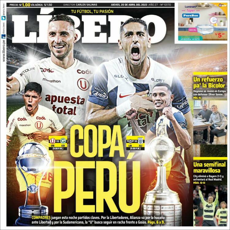 Portada de Líbero (Per&uacute;)