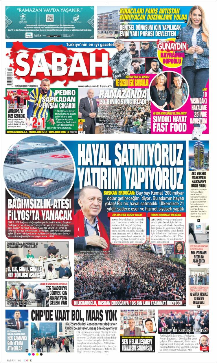 Portada de Sabah (Turqu&iacute;a)