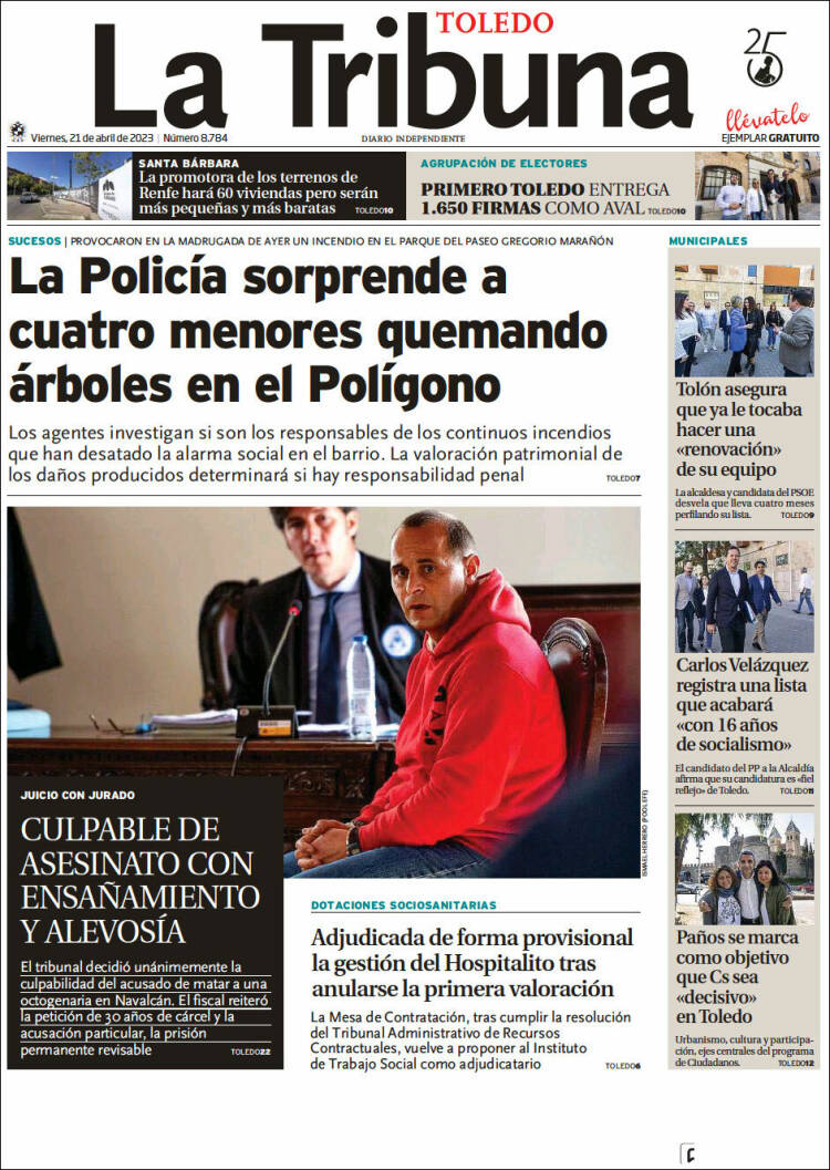 Portada de La Tribuna de Toledo (España)