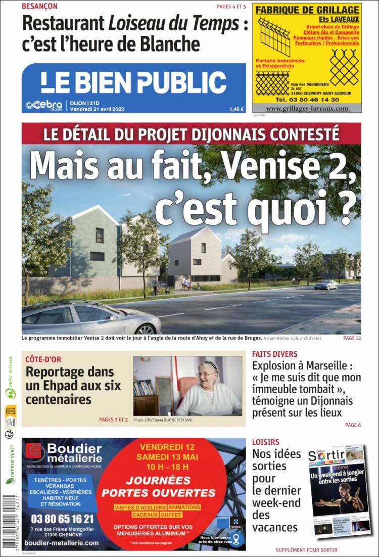 Portada de Le Bien Public (France)