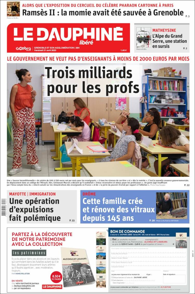 Portada de Le Dauphiné Libéré (France)