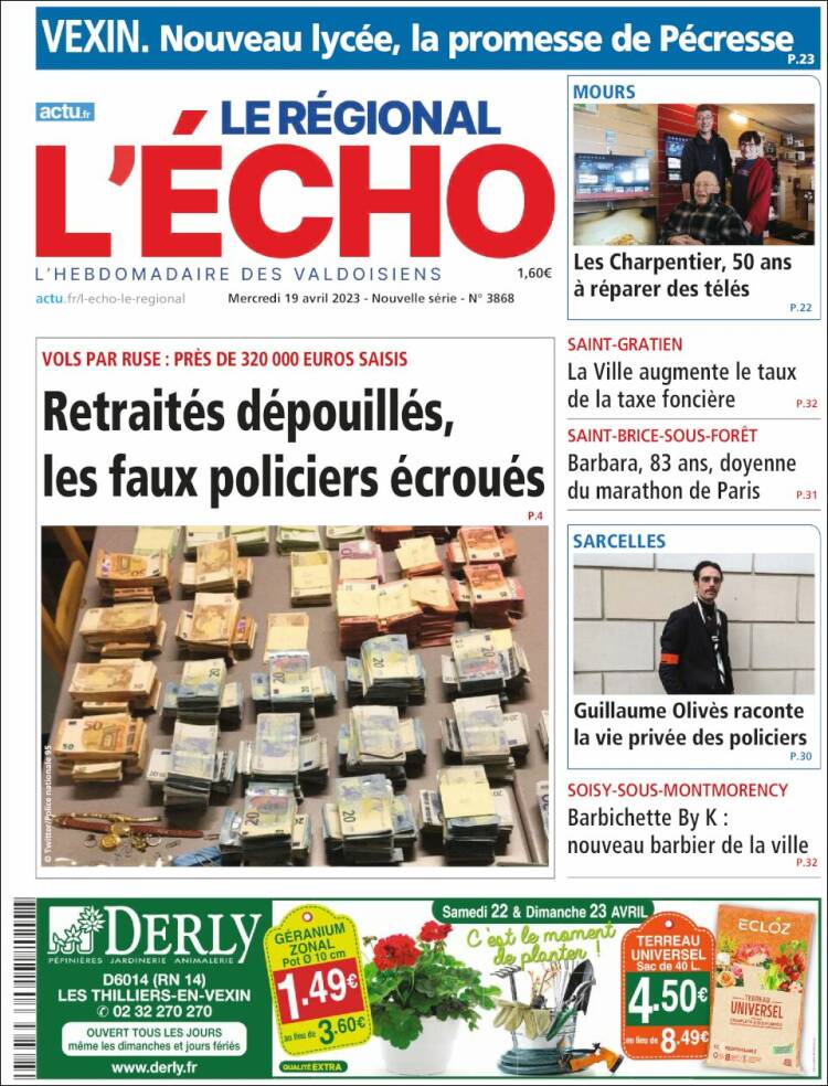 Portada de L'Echo de la Haute-Vienne (France)