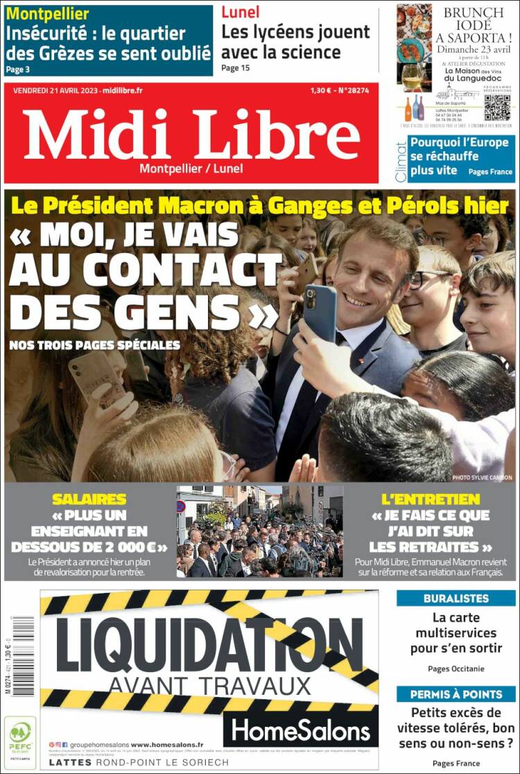 Portada de Midi Libre (France)