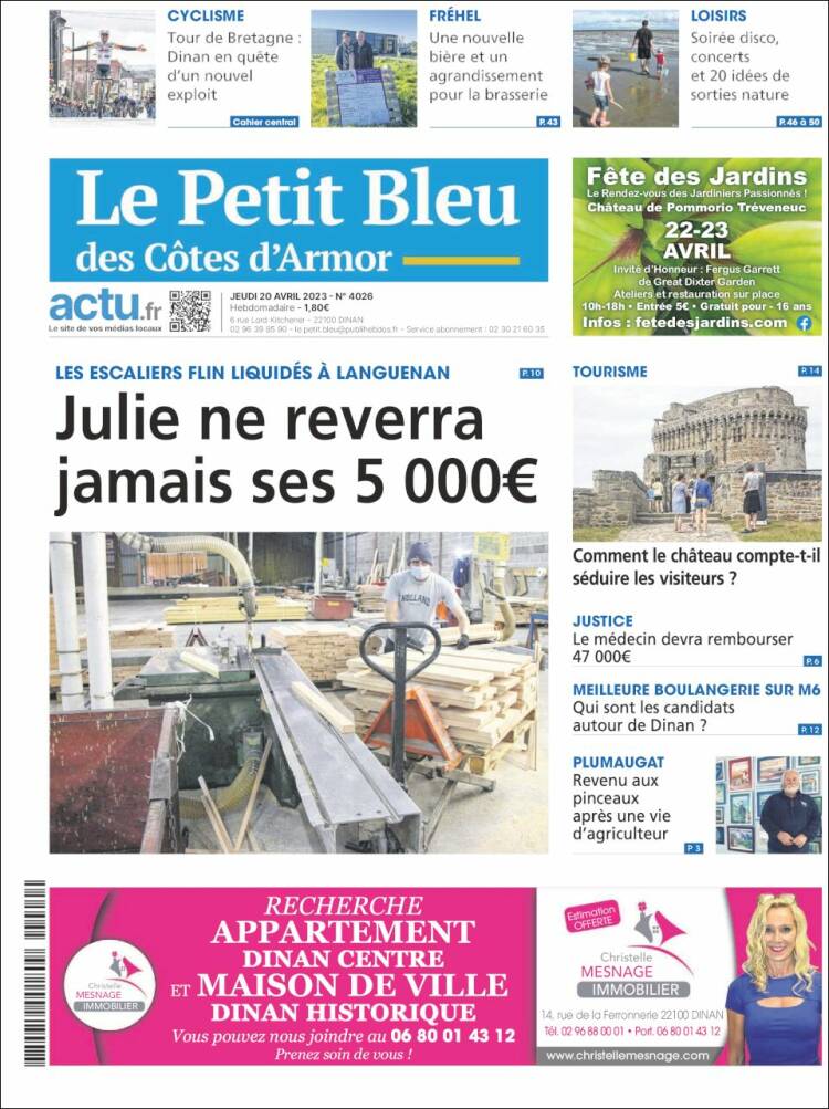 Portada de Le Petit Bleu (France)