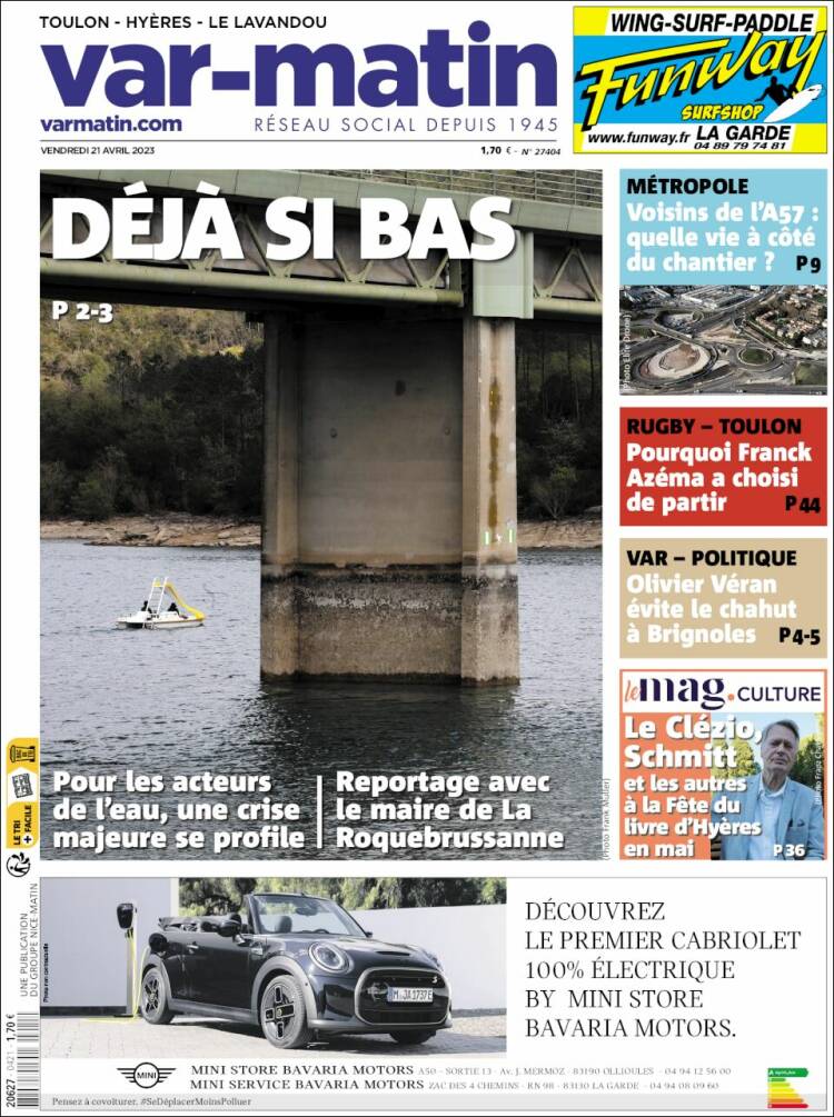 Portada de Var-Matin (France)