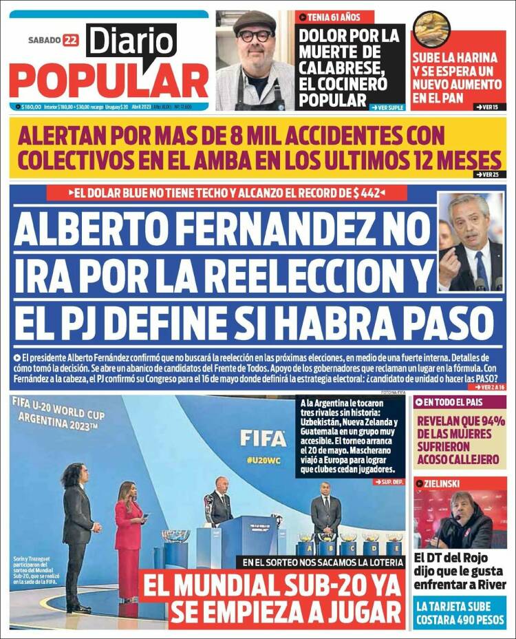 Portada de Diario Popular (Argentina)