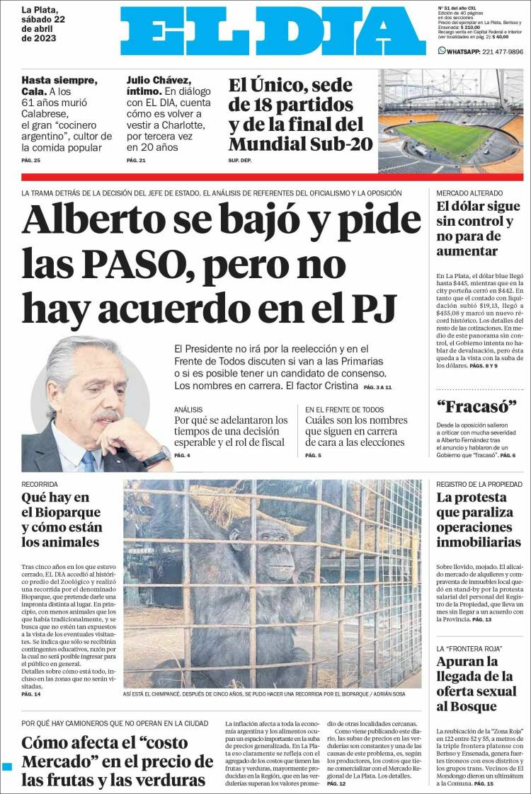 Portada de El Día de la Plata (Argentina)