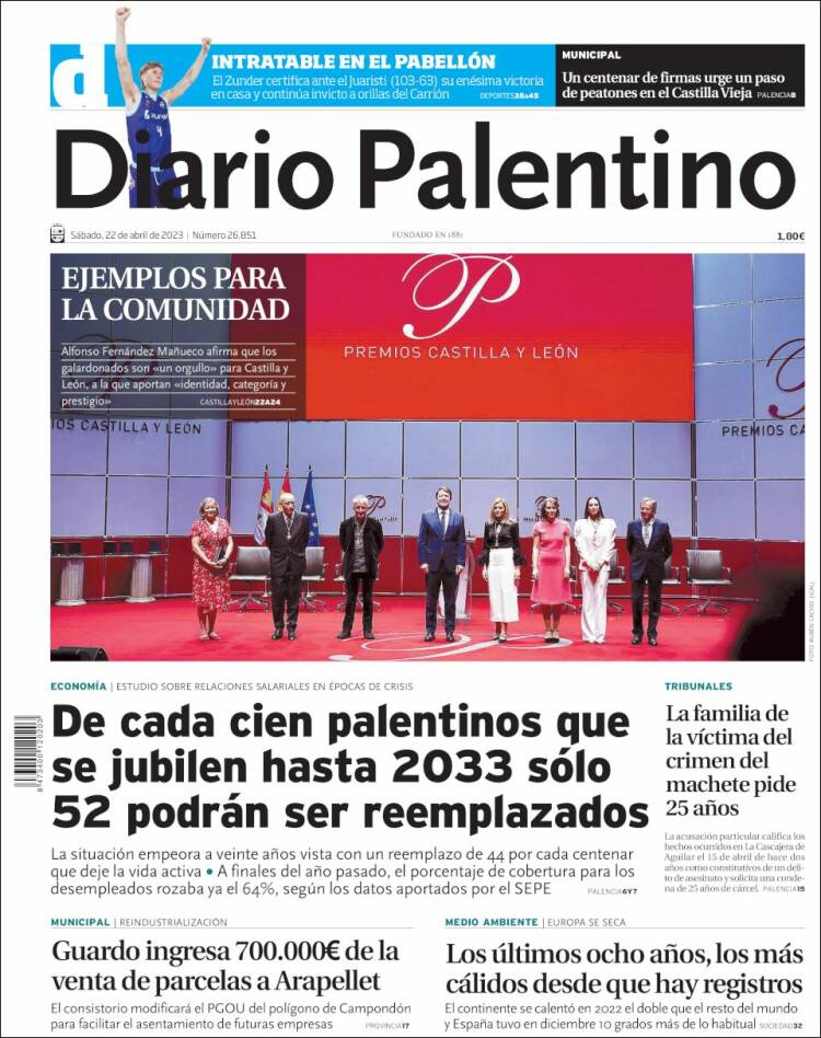 Portada de Diario Palentino (Espa&ntilde;a)