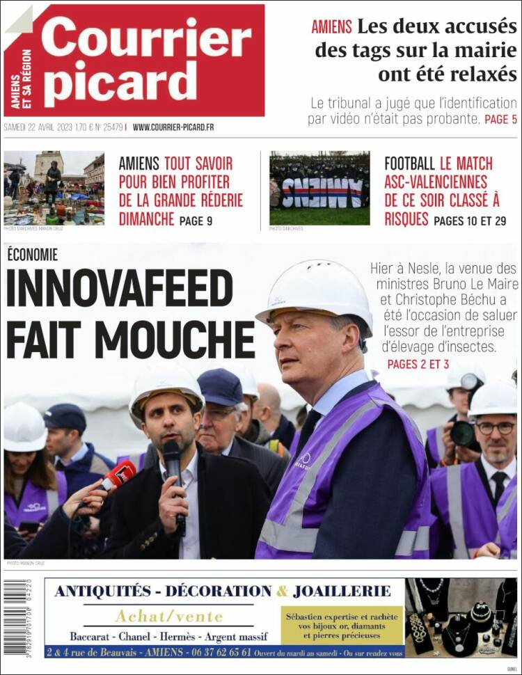 Portada de Courrier Picard (Francia)