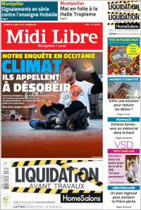 Portada de Midi Libre (Francia)
