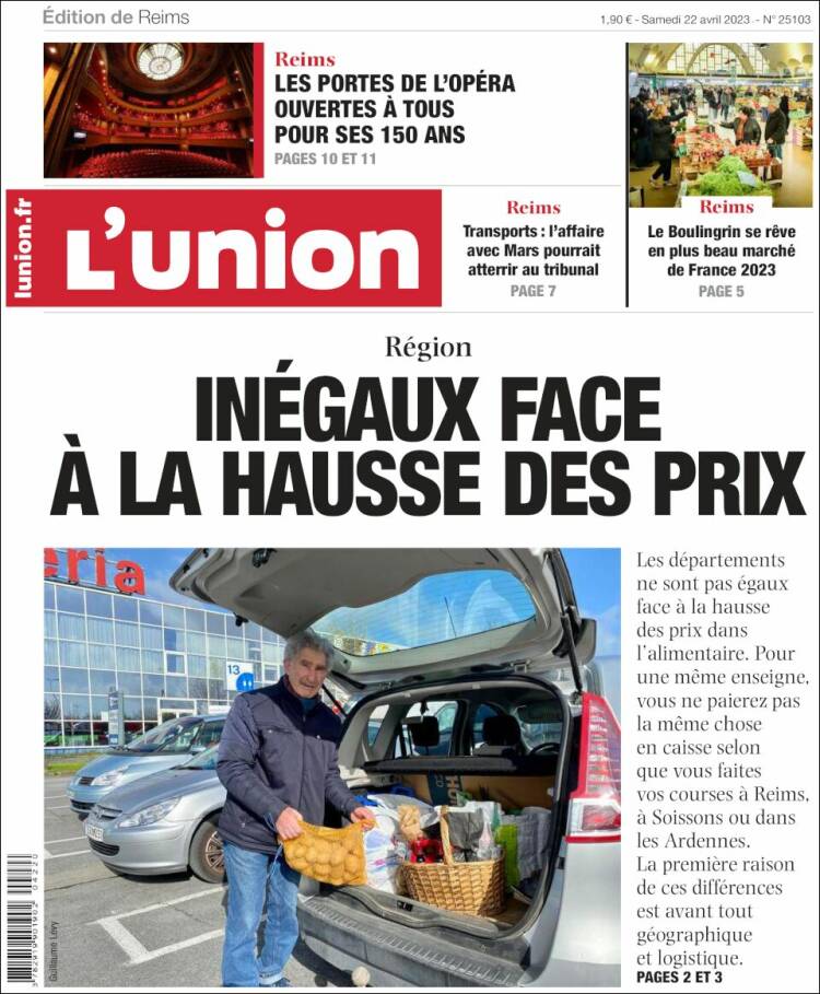 Portada de L'Union (Francia)