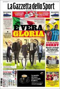 Portada de La Gazzetta dello Sport (Italia)