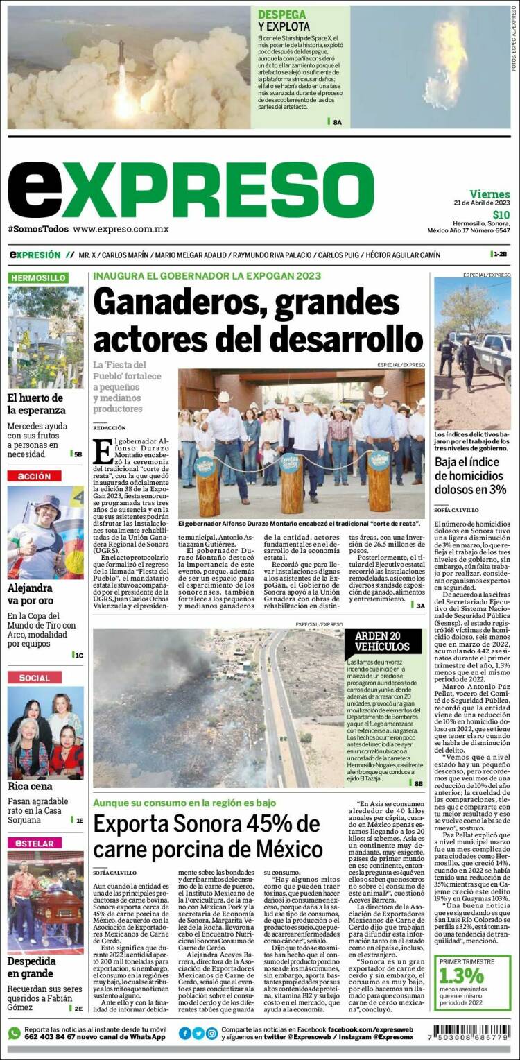 Portada de Expreso (México)