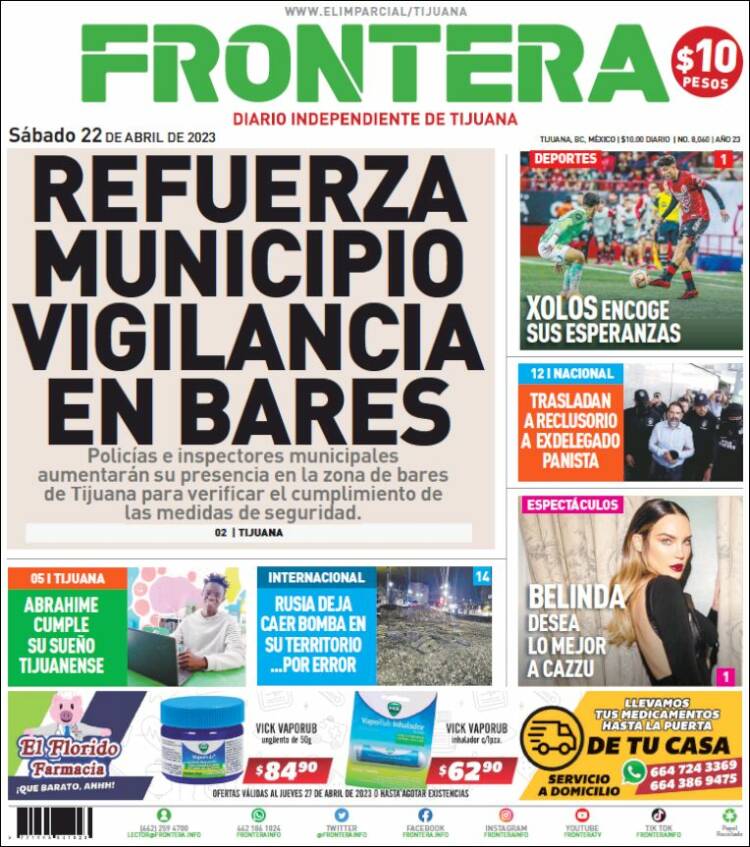 Portada de Frontera (México)