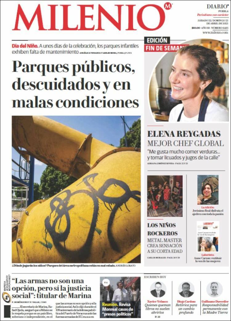 Portada de Milenio de Puebla (México)