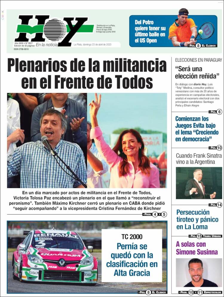 Portada de Diario Hoy (Argentina)