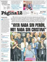 Portada de Página/12 (Argentina)