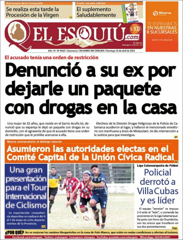 Portada de El Esquiu (Argentina)
