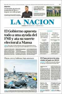 Portada de La Nación (Argentina)