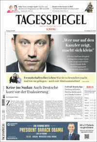 Portada de Der Tagesspiegel (Alemania)