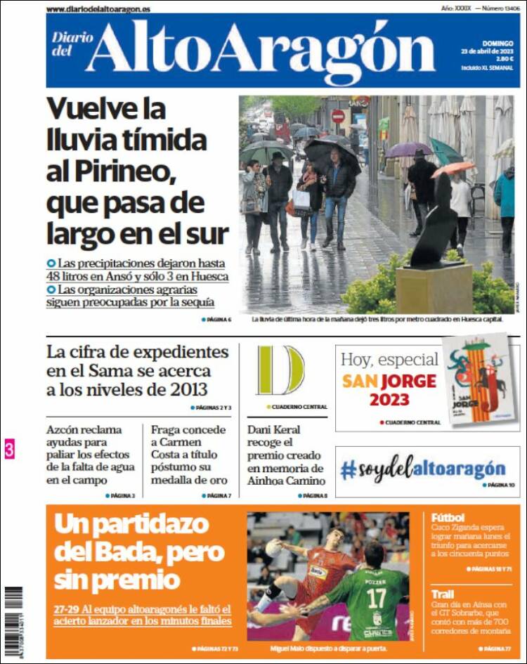 Portada de Diario del AltoAragón (España)