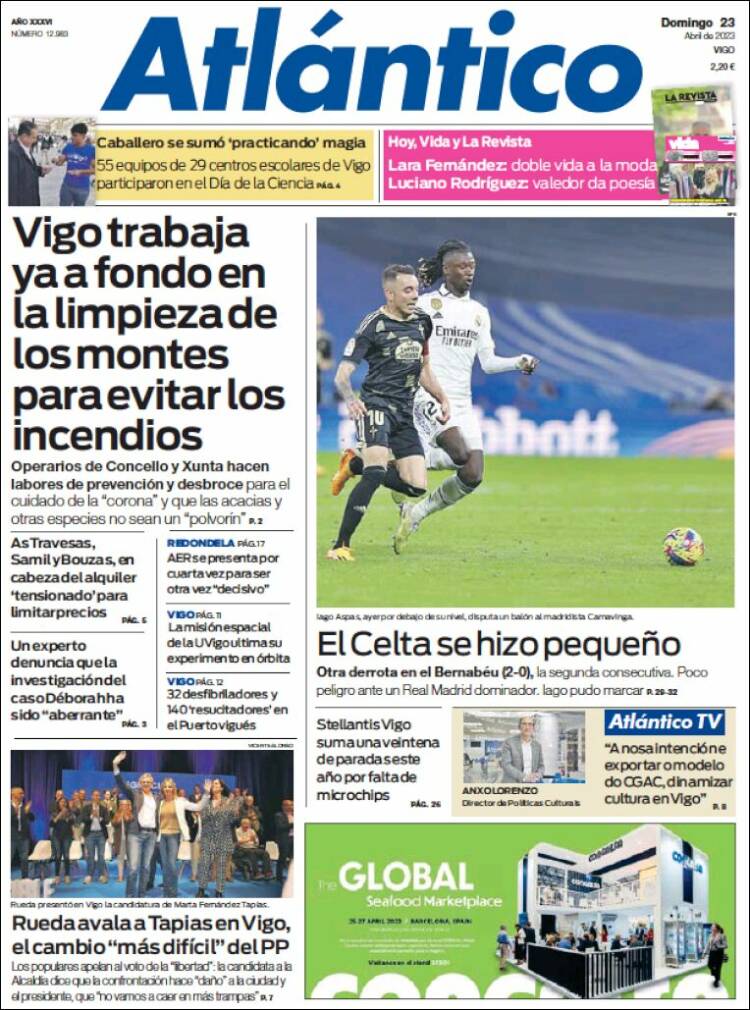 Portada de Atlántico Diario (España)