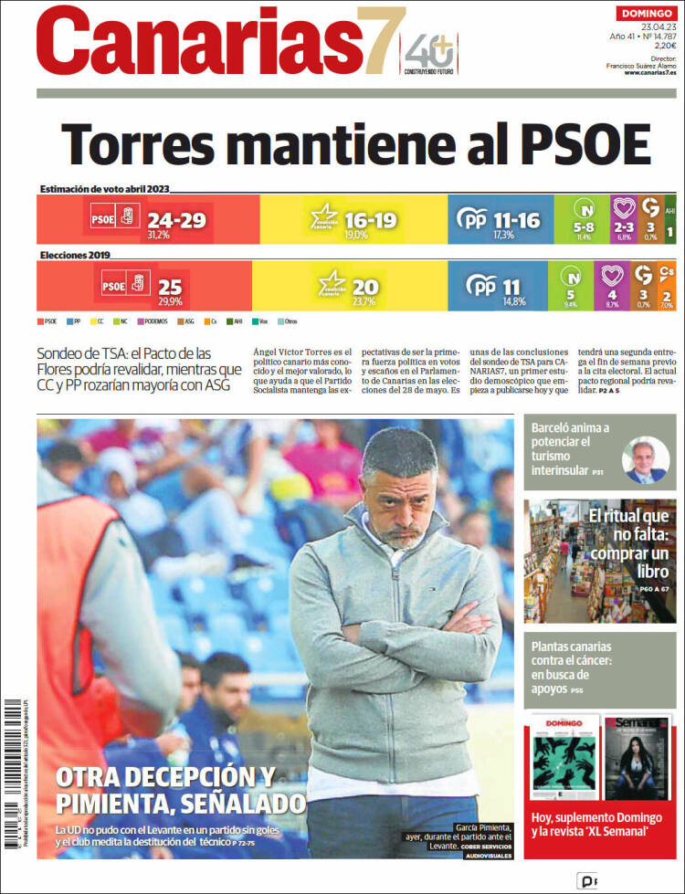 Portada de Canarias 7 (España)