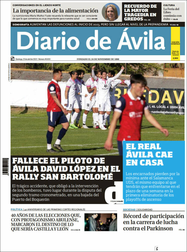 Portada de Diario de Ávila (España)