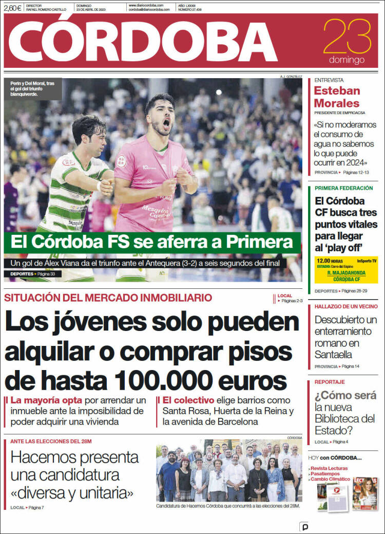 Portada de Diario de Córdoba (España)