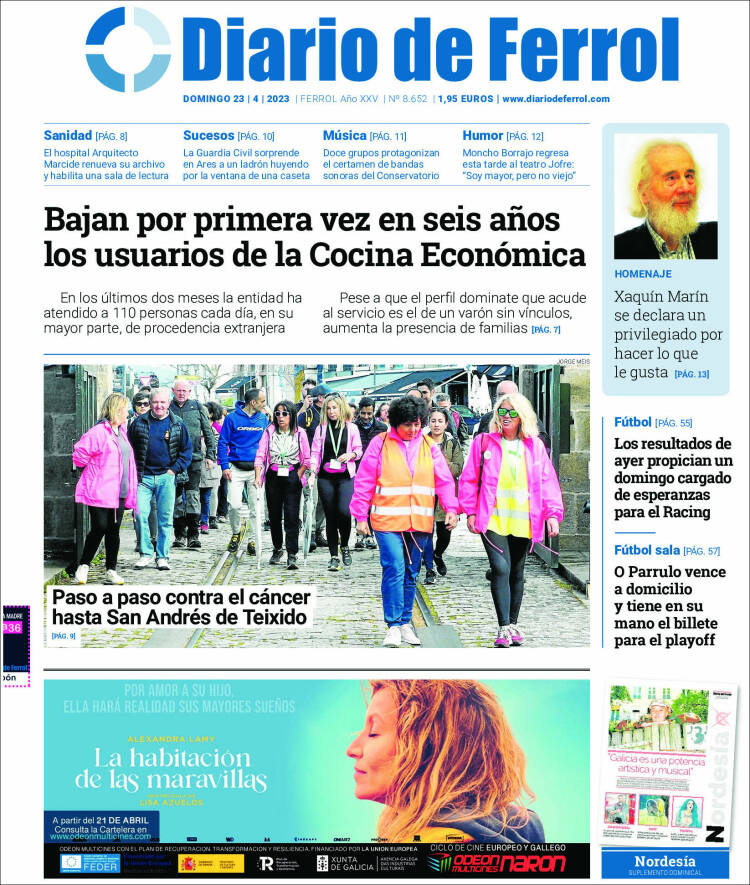 Portada de Diario de Ferrol (España)