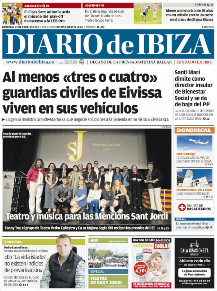 Portada de Diario de Ibiza (España)