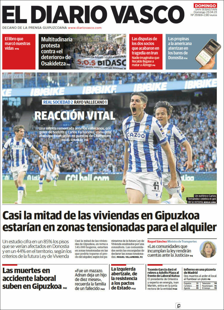 Portada de Diario Vasco (España)