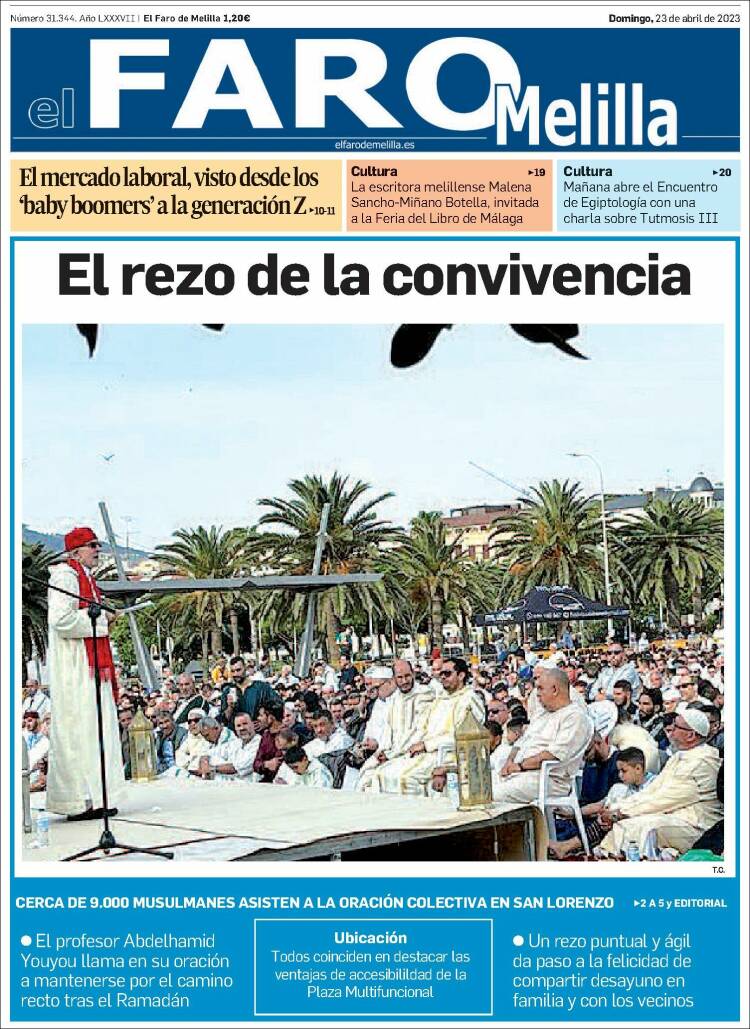 Portada de El Faro de Melilla (España)