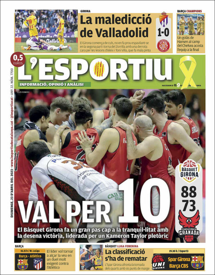 Portada de L'Esportiu : Girona (España)