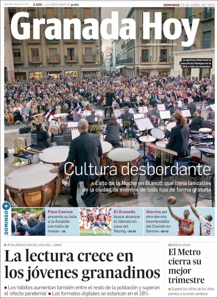 Portada de Granada Hoy (España)