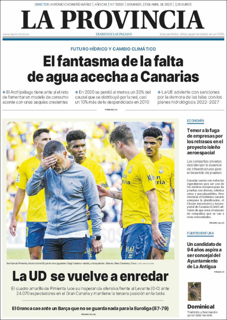 Portada de La Provincia (España)