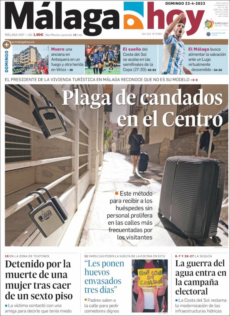 Portada de Málaga Hoy (España)