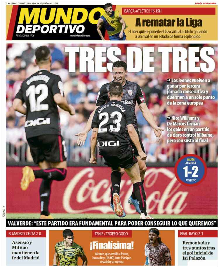 Portada de Mundo Deportivo Bizkaia (España)