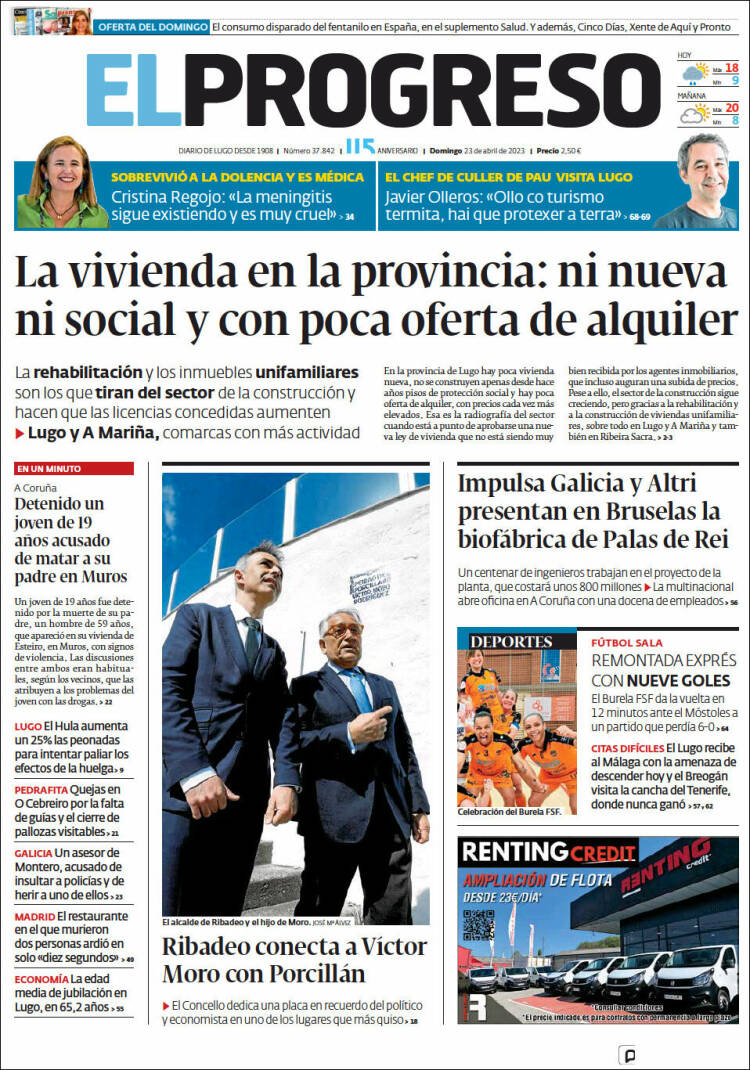 Portada de El Progreso (España)