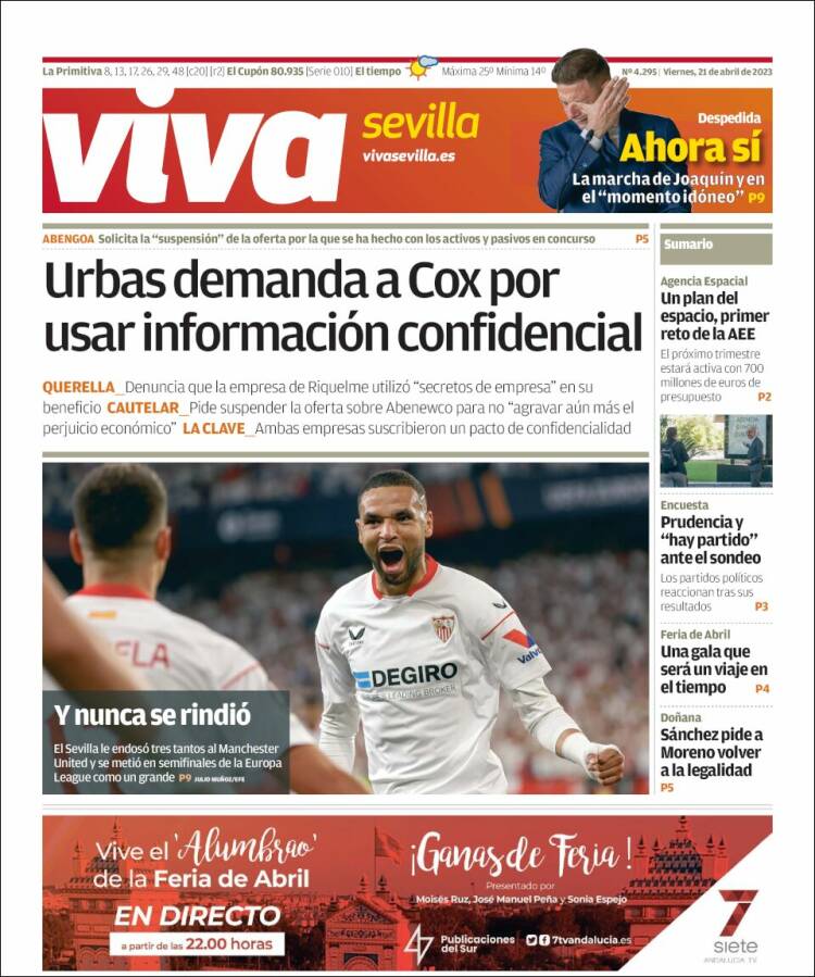 Portada de Viva Sevilla (España)