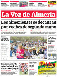 Portada de La Voz de Almería (España)