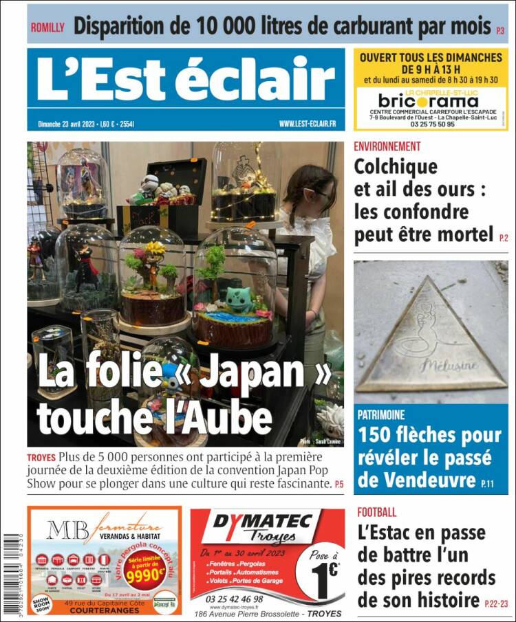 Portada de L'Est Eclair (Francia)