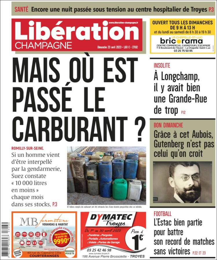 Portada de Libération Champagne (Francia)