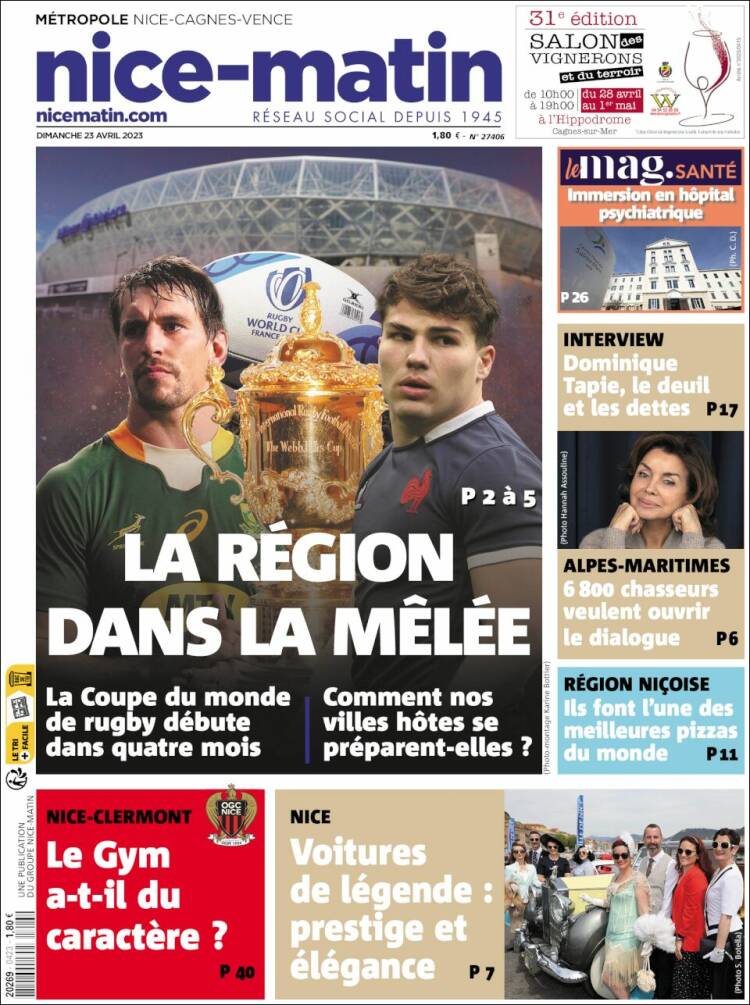 Portada de Nice-Matin (Francia)