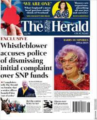 Portada de The Herald (Reino Unido)