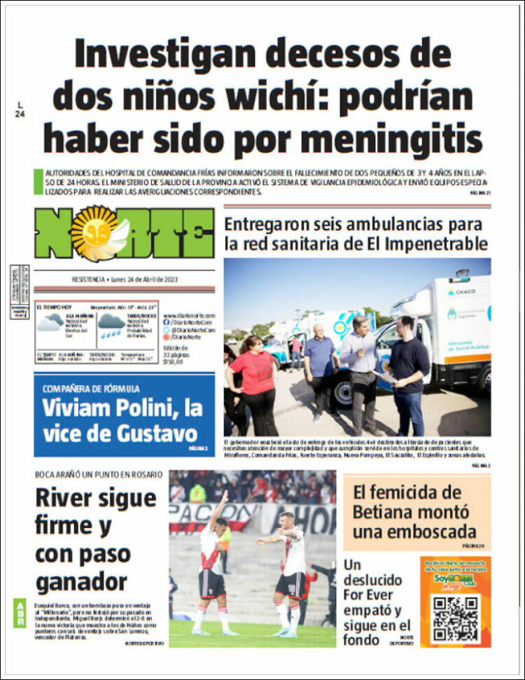 Portada de Diario Norte (Argentina)