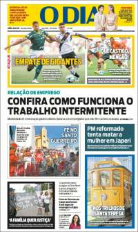 Portada de O Dia (Brasil)