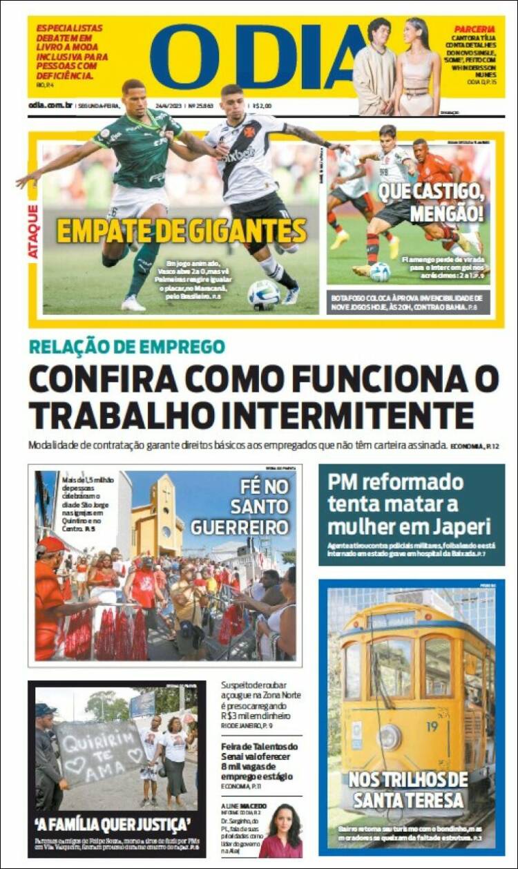 Portada de O Dia (Brasil)